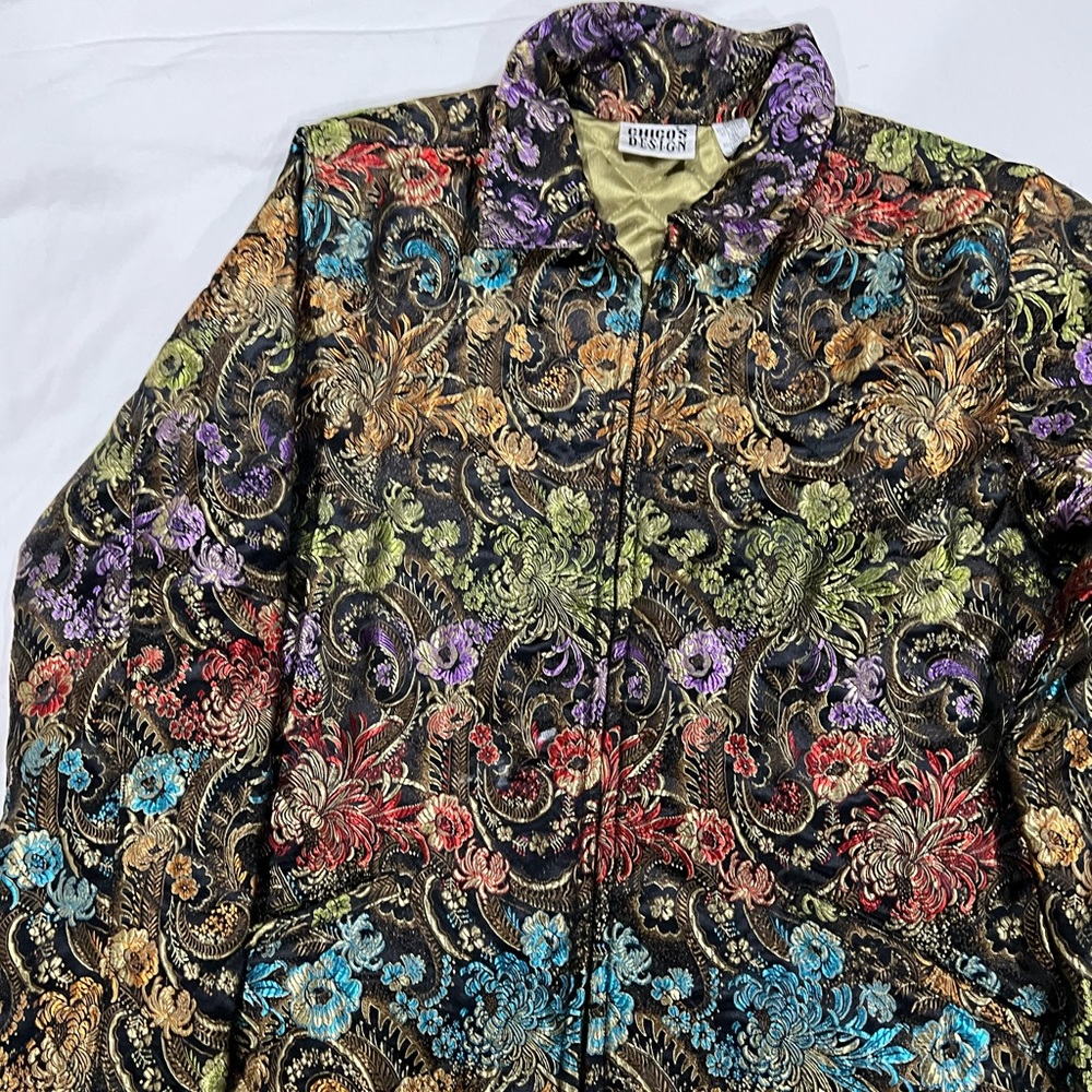 Chicos jacket metallic colorful size 1- Medium